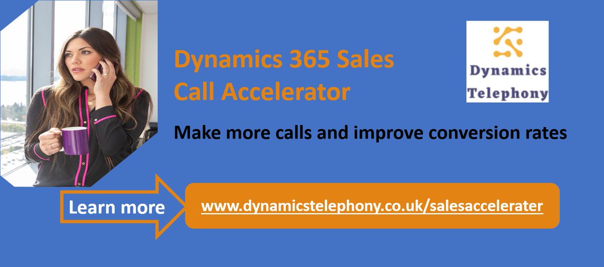 CRMtelephony's tweet image. This add-on to Microsoft Dynamics 365 Sales will shorten your sales cycle, increase productivity and generate more revenue! 
Contact our team to find out more 👉 +44 (0)2034326850 or dt_sales@dynamicstelephony.co.uk
 #D365  #Dynamics365  #CRMsolution