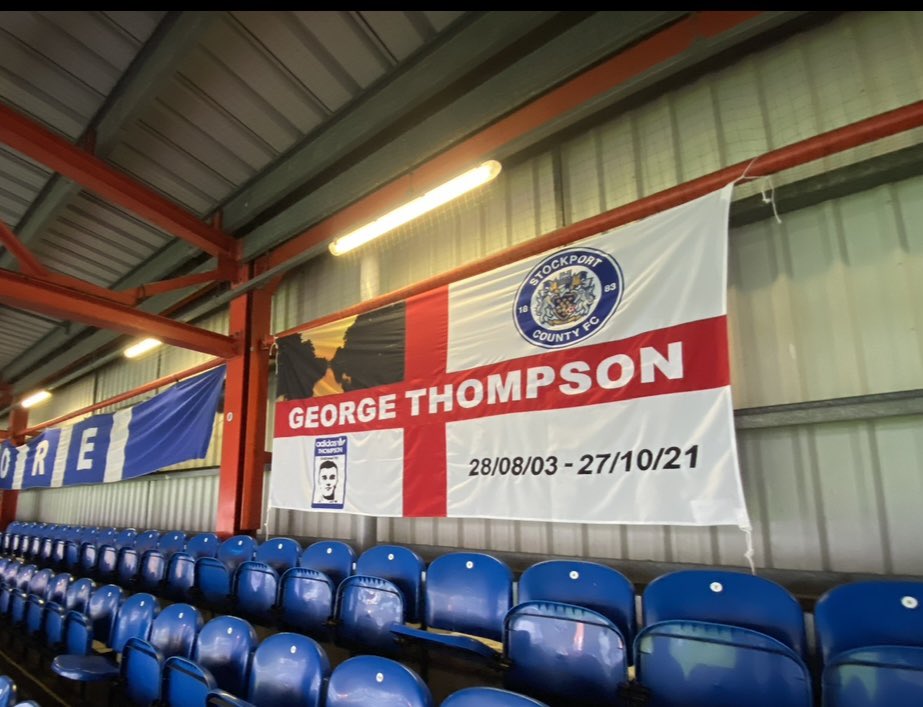 Thanks @MorecambeFC for your understating in allowing the flag to be brought in tomorrow. Also thanks to people who shared the tweet. You know what it means. Looking forward to another ground for him to have visited. @StockportCounty