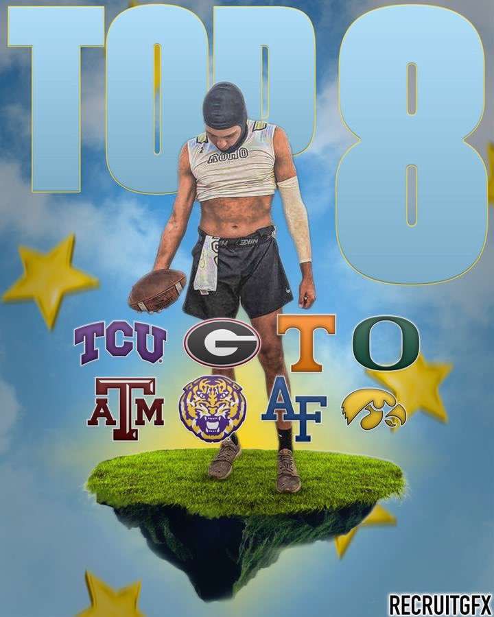 MarcusW09470547's tweet photo. #Agtg very blessed to receive all the offers.After talking to my family and coaches I have made a top 8!🔵👀 @on3 https://t.co/AOKVgPnfwm