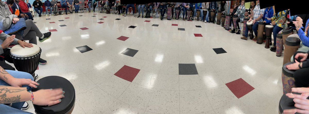 BridgesProgram's tweet photo. @UnitedArtsWake and Mr. Whitt from Drums for Change made community and shared humanity visible today @BridgesProgram! Students expressed themselves in ways that represent their authentic selves. Families engaged and central services did too! WE matter! @NorthwestWCPSS @WCPSS https://t.co/b2Rcp2UTz4