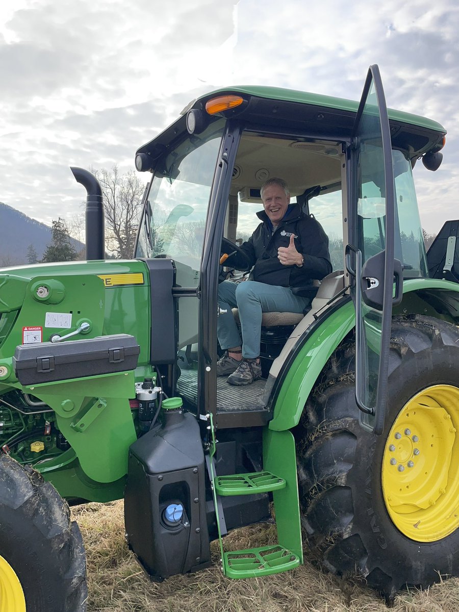 Cutting the ribbon on the new John Deere bought by Friends of Castle Rock to help us manage our fields! Thank you! (Got to take a spin too) #SeeYouOutThere