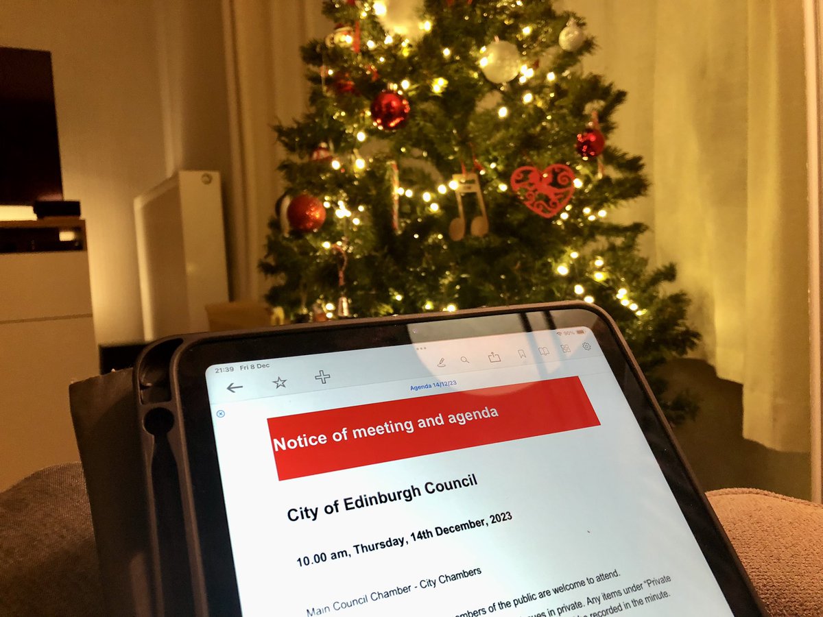 Friday night Council papers are just better with a Christmas tree (or so I tell myself 😄)