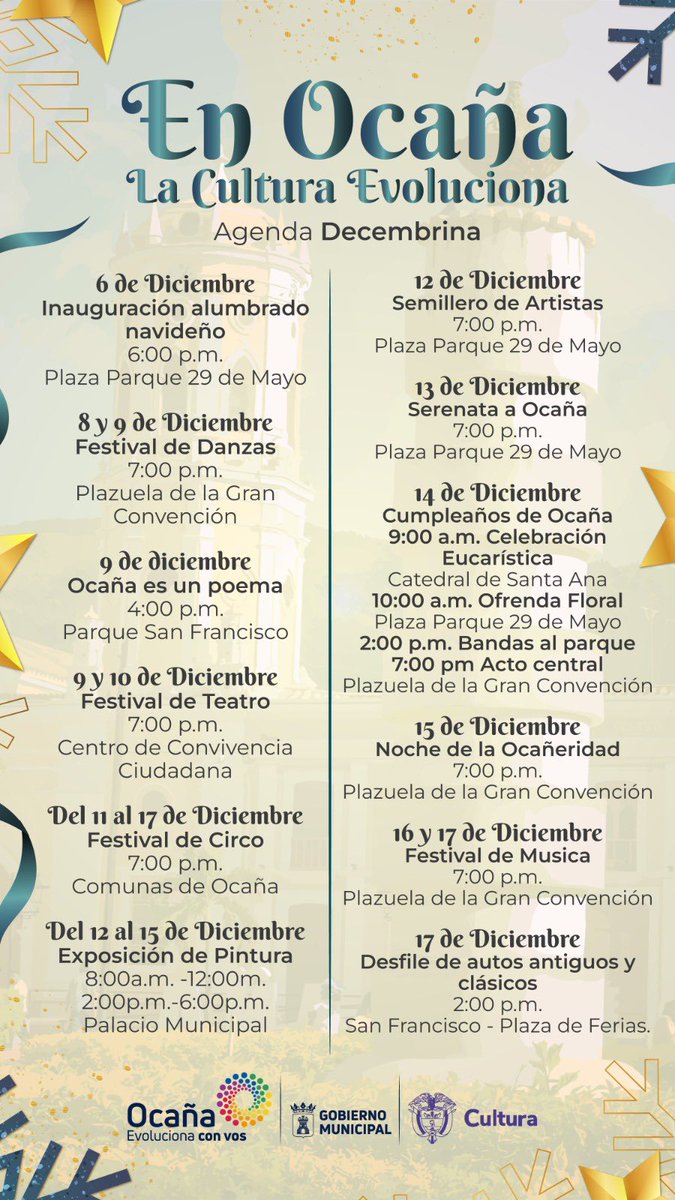 PallaresMagda's tweet photo. Te invitamos a participar y disfrutar de toda nuestra programación decembrina para que compartas en unión familiar de un mes lleno de mucha cultura y tradición. https://t.co/20UkvWM6dV
