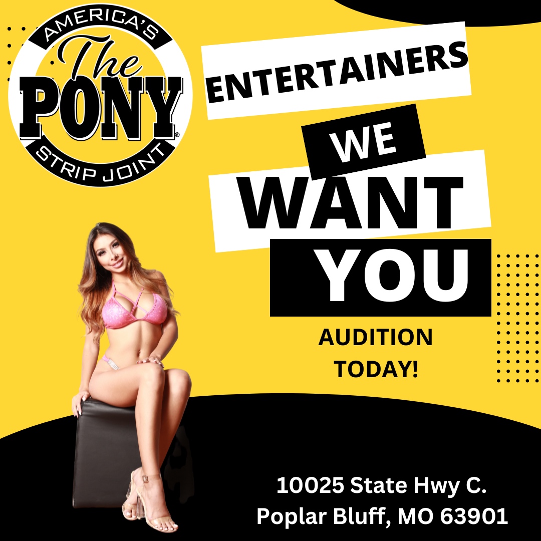 Now Auditioning! Beautiful Entertainers! 18+, no experience necessary. . . . #EntertainersWanted #AuditionToday #dance #nightclub #dancers #poledancing #ThePony #PoplarBluff