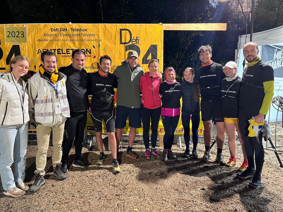 La team <a href="/LaDalleAngevOFF/">La Dalle Angevine</a> au <a href="/Defi_24H/">Défi 24H Téléthon</a> avec <a href="/the30man/">Charles Diers</a> @AnthonyDuroche1 <a href="/popbahain/">Paul Bahain</a> <a href="/DiersAmandine/">Amandine Diers</a>  <a href="/PacoOnLacheRien/">Paco</a> ! 👊👊 #SportAngers #Telethon2023