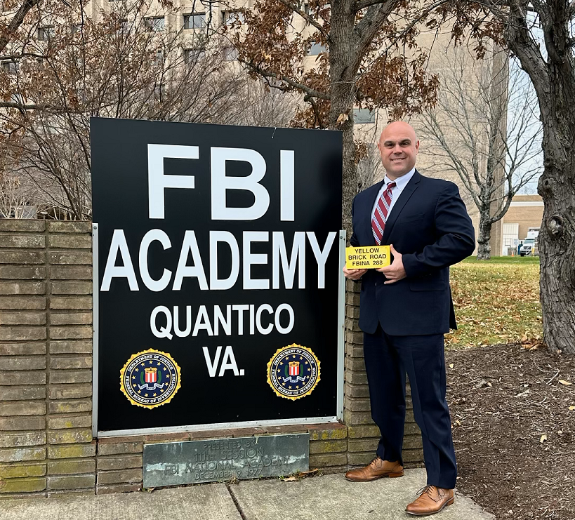 Congratulations to Captain Hawkins for graduating from the 288th session of the FBI National Academy in Quantico, VA. Captain Hawkins endured 11 weeks of advanced communication, leadership, and fitness training.  We are proud of his hard work and dedication to the City of Fairfax