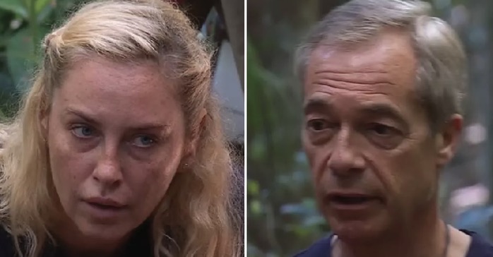 #ImACeleb's Josie makes Nigel Farage 'airtime' dig as duo clash over trial mirror.co.uk/tv/tv-news/itv…