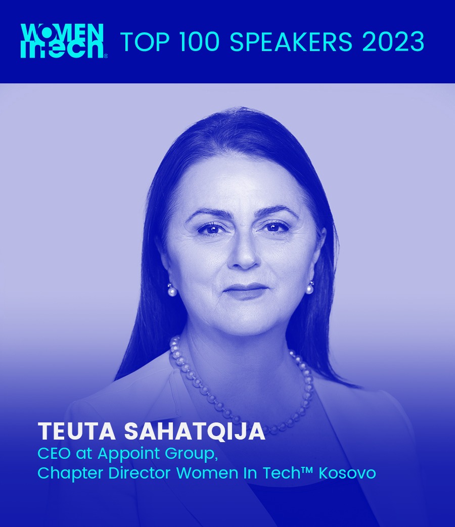 Honored to be among 100 top speakers of <a href="/WomenInTechOrg/">Women in Tech® Global</a>. Thanks <a href="/AyumiMooreAoki/">Ayumi Moore Aoki</a> and my worldwide tech sisters :)
 <a href="/wit_kosovo/">Women in Tech Kosovo</a> <a href="/G100wefleaders/">G100</a> <a href="/unwomenkosovo/">UN Women Kosovo</a>