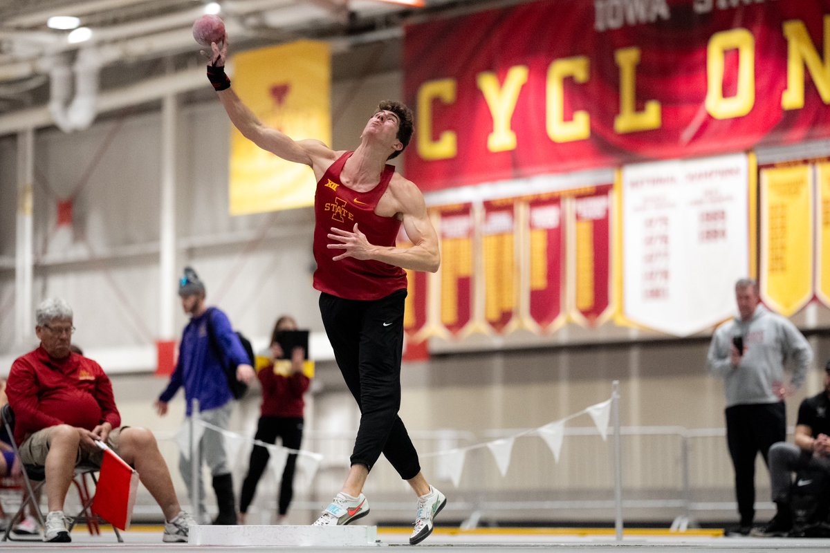 CycloneTrackXC's tweet photo. Moving up.

After three events, Kole Becker moves into first in the overall heptathlon standings with a shot put mark of 44-2 3/4 (13.48m)!

#CycloneSZN https://t.co/0nJS36uNJe