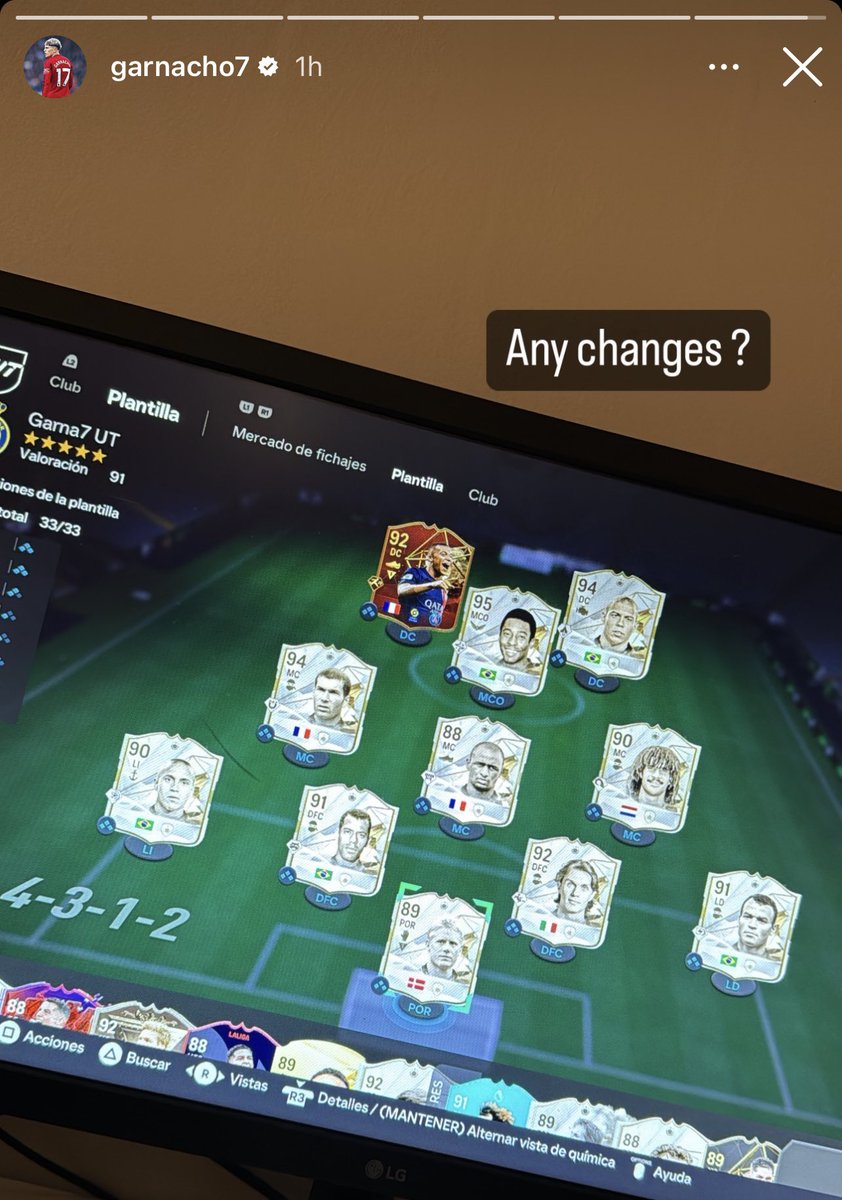 FC27News_'s tweet photo. 🚨🇦🇷 Garnacho’s FC24 team 

Think he might have bought some points 😭 https://t.co/Qr96ygwZk8