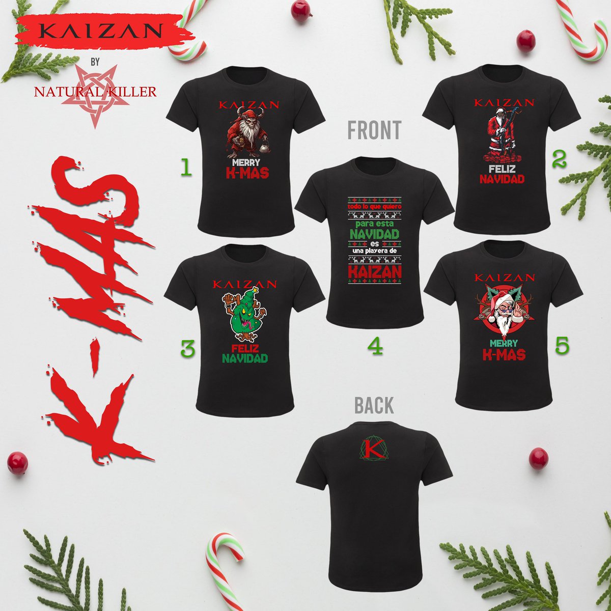 #KTeam
Nos preparamos para Navidad de esta manera. #naturalkillermx (en Instagram) nos trae las nuevas playeras que tendremos a la venta de edición limitada.  Contáctenlos para obtener mas info y hacer su compra.