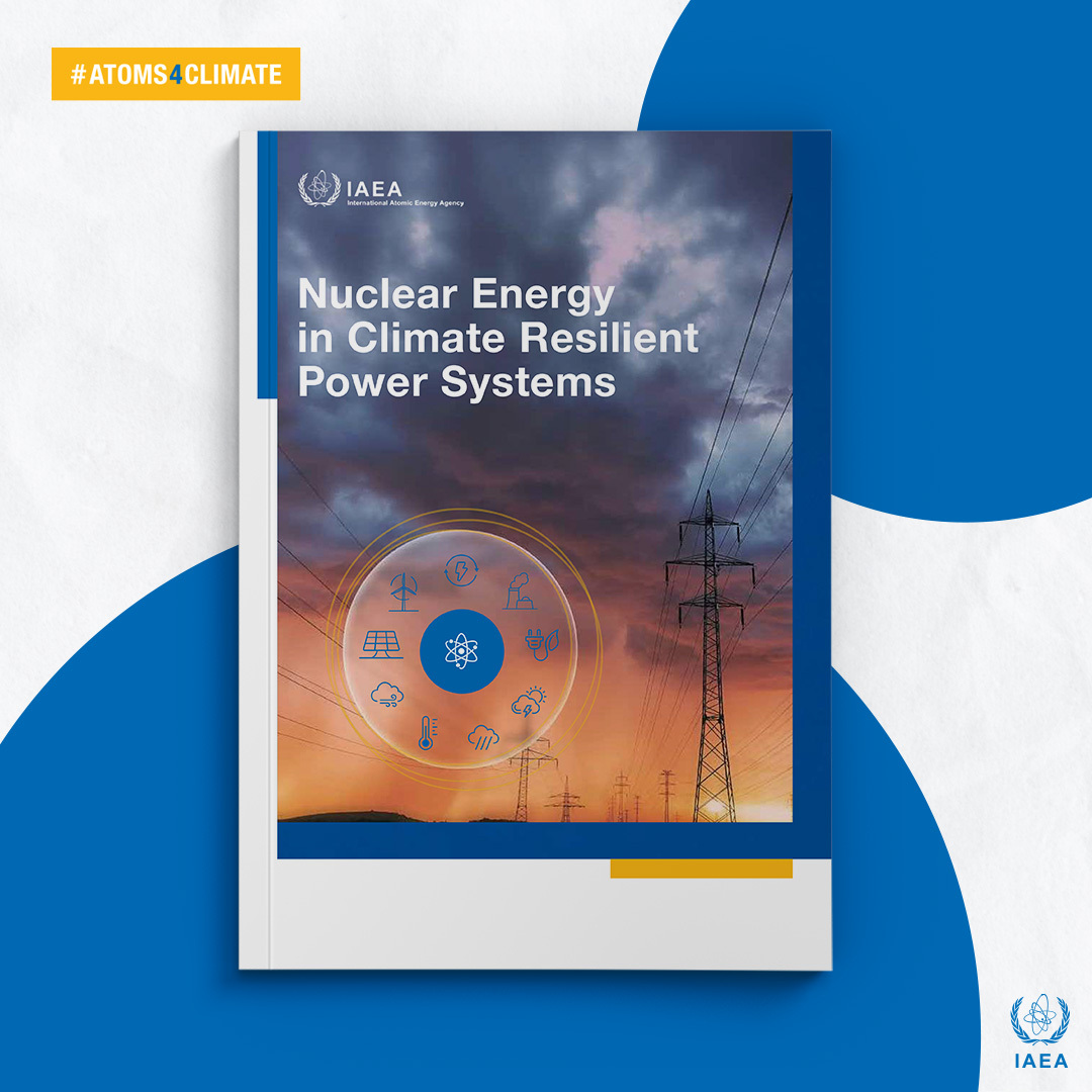 Extreme heat, heavy rain, droughts, coastal and river floods, and tropical cyclones call for climate-resilient power systems. Nuclear, as a low carbon energy source, can support such systems and long term energy security. #Atoms4Climate #COP28 📘atoms.iaea.org/413UZdV