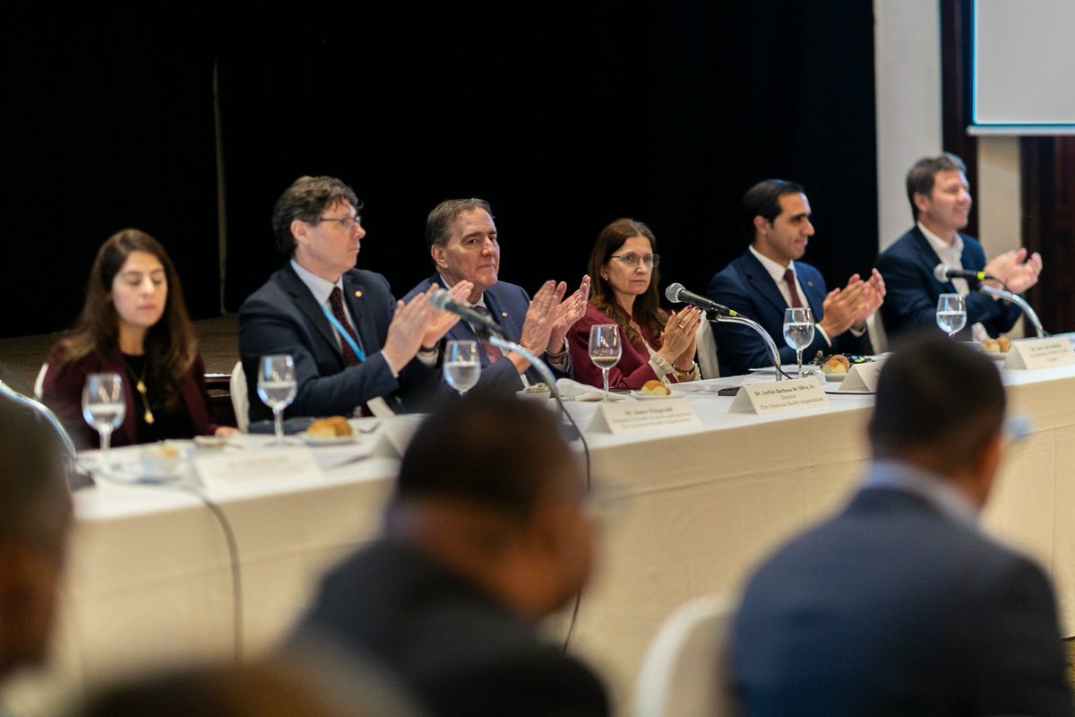 Thanks to <a href="/StateDept/">Department of State</a>, @IDB and <a href="/OEARBLX/">Organization of American States</a> for hosting the information session on the Economic and Health Dialogue of the Americas, Uruguay, this week. Looking forward to continued <a href="/pahowho/">PAHO/WHO</a> collaboration on strengthening the links between health and finance sectors in our countries