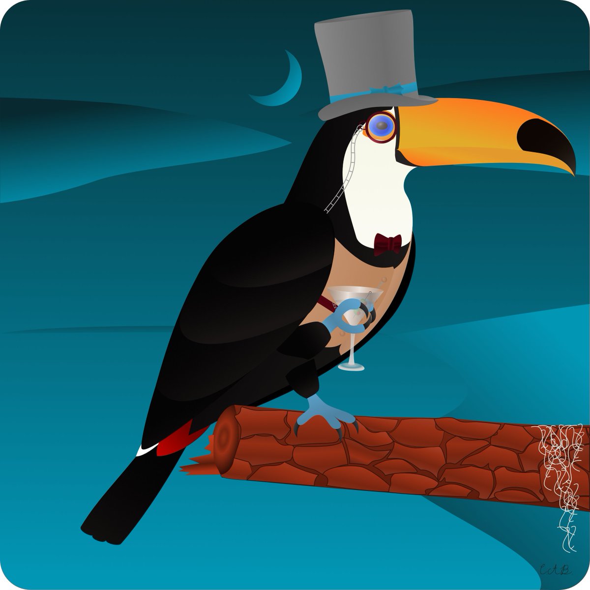 For the final addition to the Dapper Raptor family we have the Toco Toucan! With its vibrant beak and tropical allure, this largest of toucans has a big personality. Keep an eye out for some rare individuals showcasing unique colors. 
#NFT #art