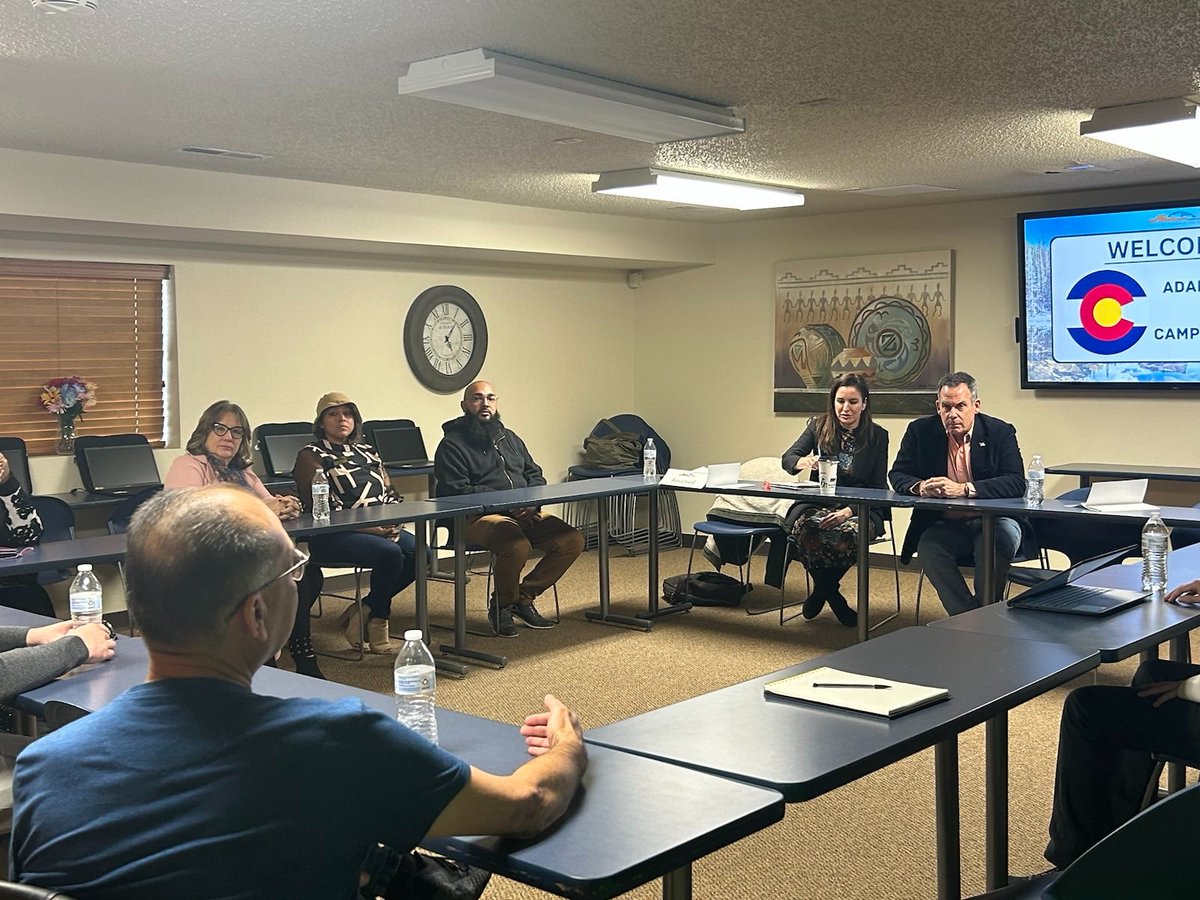AdamForColorado's tweet photo. Spending time with the Latino business community in our district is so important for understanding the varying needs of our sprawling district. Thank you to the Pueblo Latino Chamber of Commerce for having me. https://t.co/n1onM525in