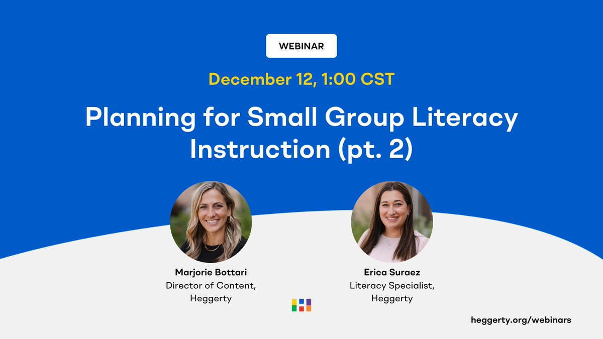📚 Join us for a FREE WEBINAR on Dec 12, 2023, at 1:00 PM CST! Part 2 of our Small Group Literacy Instruction series: "Planning for Small Group Literacy Instruction." Enhance your instructional toolkit with templates, assessments, videos, &amp; more! Register: bit.ly/47C1Mhz