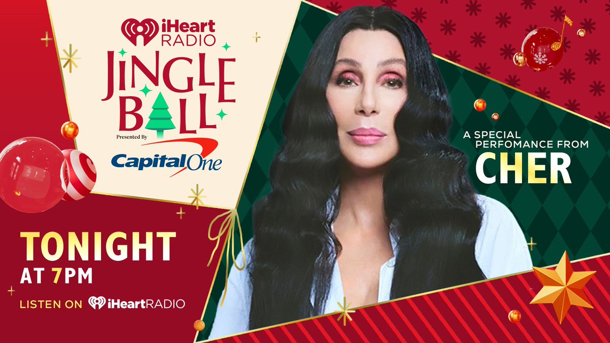 Cher hits the @iHeartRadio’s #iHeartJingleBall2023 stage at 7pm!! Listen to #Z100JingleBall here: ihr.fm/iHeartJingleBa…
