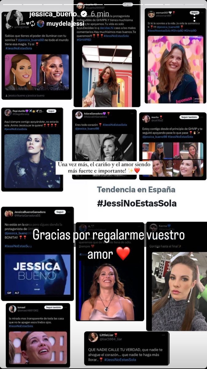 jessi_bueno7's tweet image. Jessi reposteando el apoyo de twitter..."Una vez más el cariño y el amor siendo más fuerte e importante" 🥹❣️#GHVIP8D #JessiNoEstasSola @jessica_bueno90