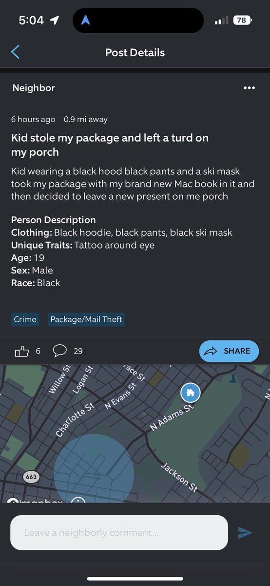 MttLng3's tweet photo. This is a new one… my town has a “Turd Burglar” https://t.co/AizCMSh4tf
