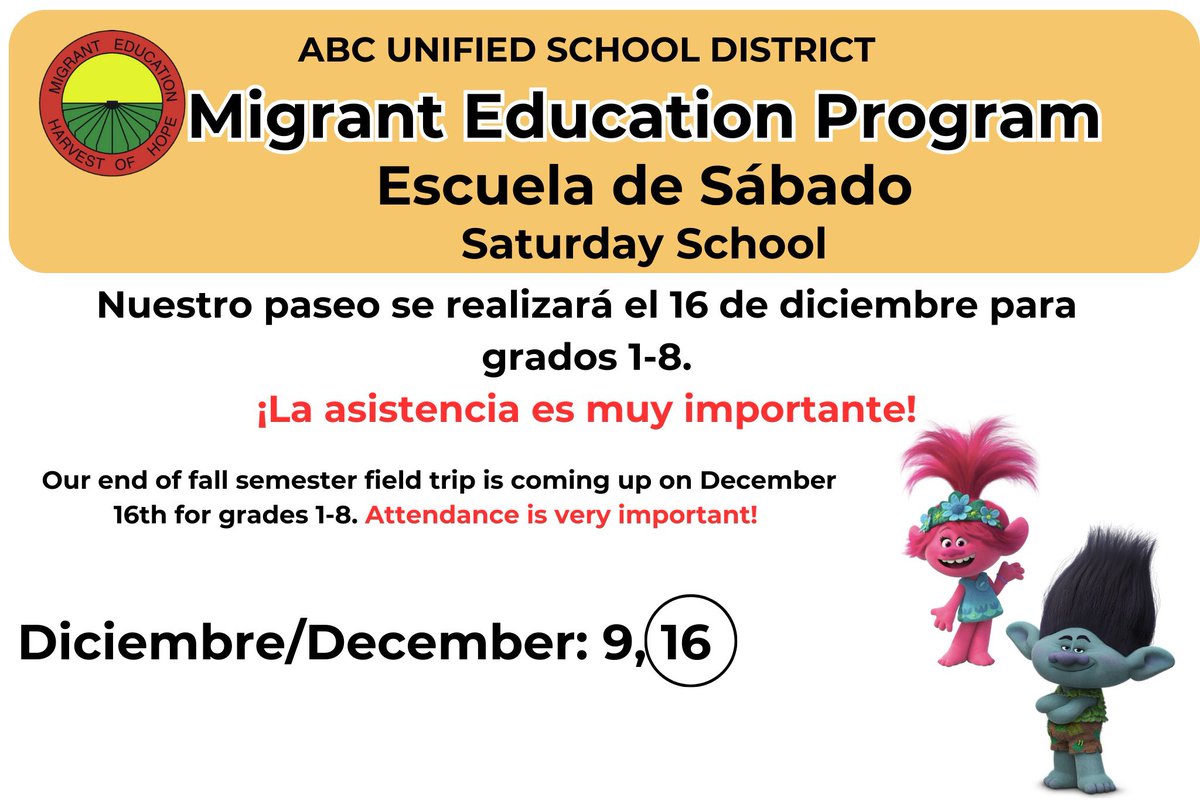 mep_abcusd's tweet image. Los esperamos mañana en la escuela de sábado!

We hope to see you tomorrow at Saturday School!