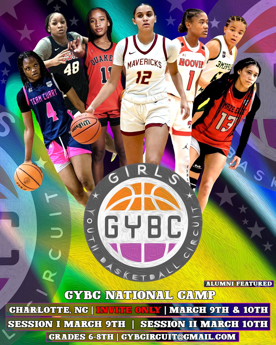 GYBC National Camp 2024

📍Charlotte, NC

Session I - March 9th
Session II - March 10th

60 Players Each Session
(INVITE ONLY)

LIVE Interviews
National Players
Write Ups
Scouts
Highlight Videos
National Media

Email - Gybcircuit@gmail.com for information on how to get INVITED.