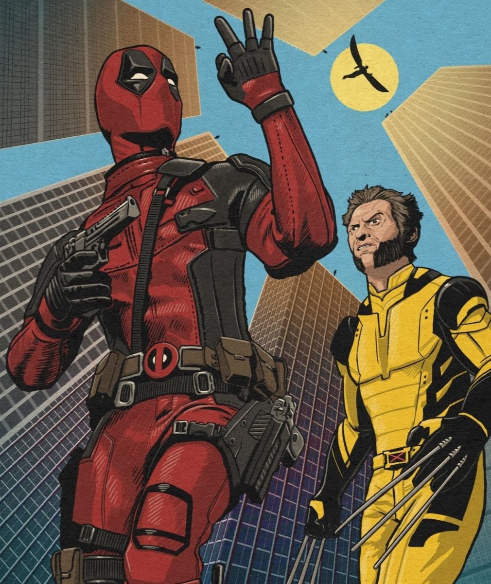 AgentedeMarvel_'s tweet image. ¡Arte promocional de Deadpool 3!