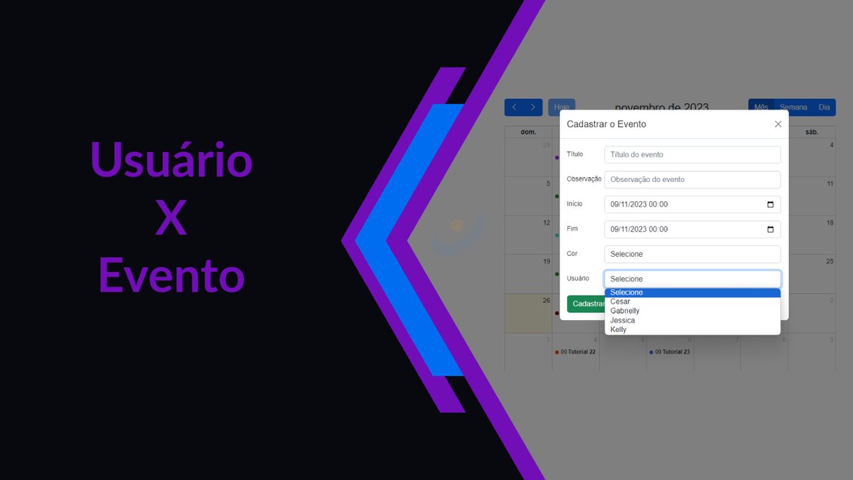 celkecursos's tweet photo. Liberado novo tutorial como atribuir um usuário ao evento no FullCalendar com PHP.
https://t.co/oWKMQYUvA3
Como criar o campo "Selecionar Usuário" no formulário cadastrar evento, como visualizar os dados do usuário relacionado ao evento.
#celke #celkecurso #FullCalendar #devops https://t.co/hKrrZLVFyY