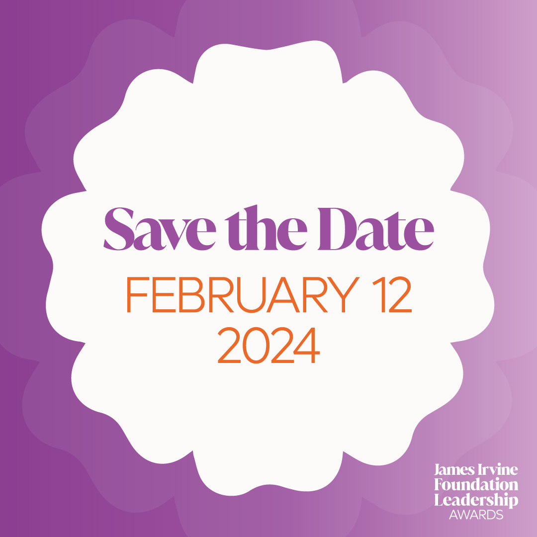 Save The Date! On February 12, 2024, The <a href="/IrvineFdn/">Irvine Foundation</a> Leadership Awards is announcing the 2024 Award Recipients. 

Join us in celebrating this impressive group of innovators who are working on critical California issues. RSVP for the live stream: bit.ly/irvineawards20…