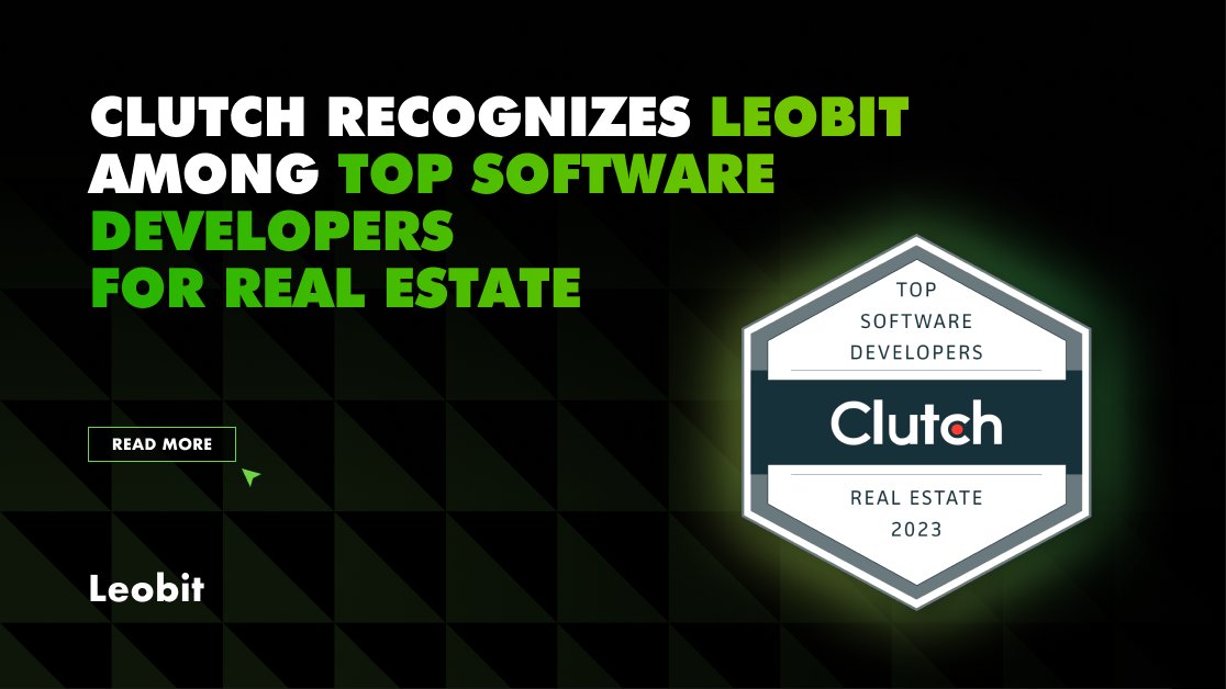LeobitLLC's tweet image. Exciting News! Leobit has been recognized by Clutch as one of the Top Software Developers for 🏘Real Estate in 2023!  Read more: leobit.com/blog/leobit-re…
#proptech #realestate #topsoftwaredevelopers