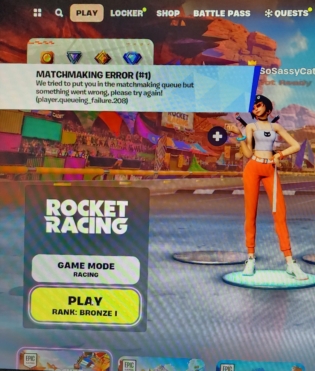 Sosassycat's tweet photo. Ugh come on @FortniteGame @FortniteStatus...fix your ques please. You launch a new game mode and then we can't get in. π«£π₯Ί I feel like im at home affairs and the system is down. π #southafricanproblems https://t.co/L4ubdqJobQ