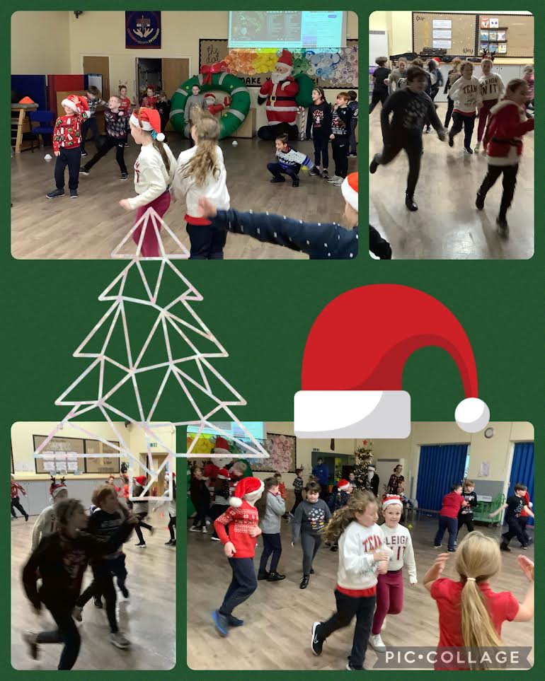 AinsdaleStJohns's tweet photo. A fab few days with Christmas jumpers, Santa Dash and a delicious Christmas lunch. Thanks to the team for eating their lunch with the children whether it was in the hall or in my office 😊 #ASJWay https://t.co/8H41AOT7Ff