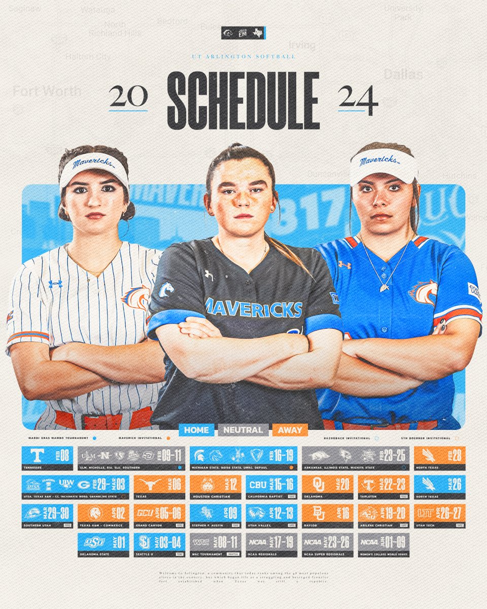 Signed, Sealed + Delivered ✉✍

The 2024 schedule is here 🤠

Full release📰: utamavs.us/24sbschedule

#BuckEm🐎 | #PostUp