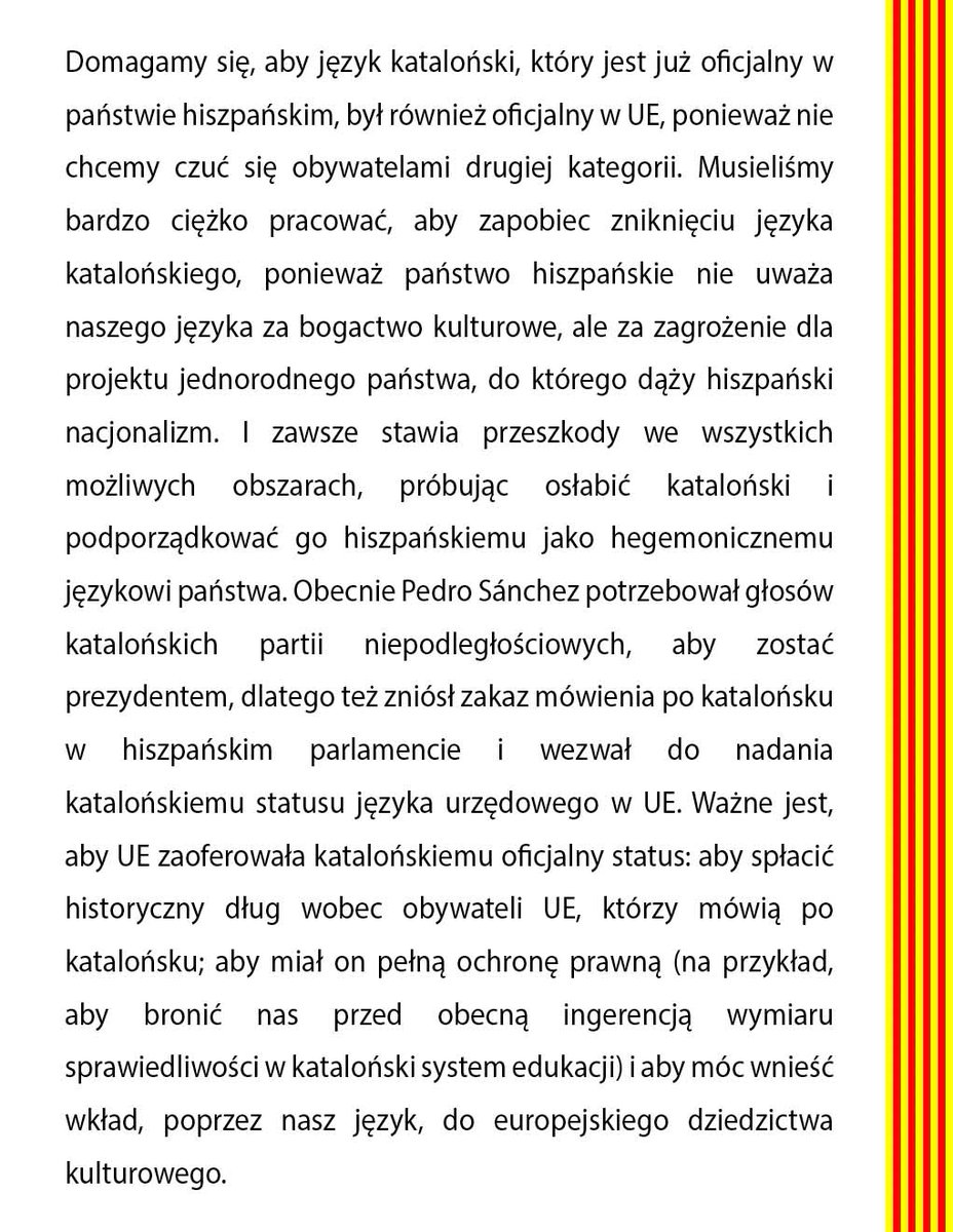TimbalersPelCat's tweet image. 24/29
🇵🇱 POLONIA
12-12-2023, Rada Europy:
#SayYes #CatalanOfficialEU
My, Katalończycy, chcemy być obywatelami UE z własnym językiem.
@MorawieckiM @AndrzejDuda @prezydentpl @PolandMFA @MSZ_RP @RauZbigniew @RzecznikMSZ @marcin_przydacz @paweljablonski_