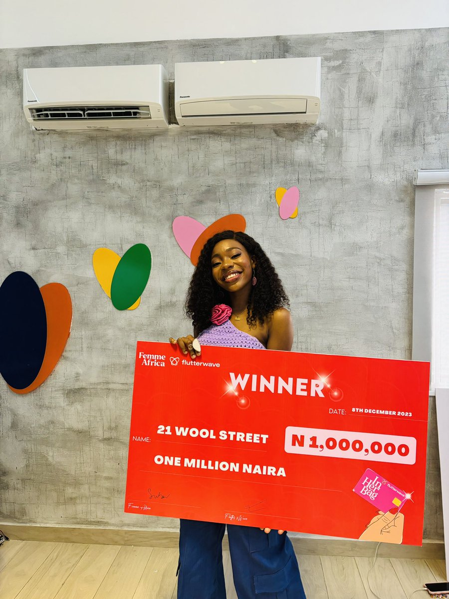 My sister won the <a href="/FemmeAfrica/">Femme Africa</a> x <a href="/theflutterwave/">Flutterwave</a> grant so by extension, I’m a winner 🥹