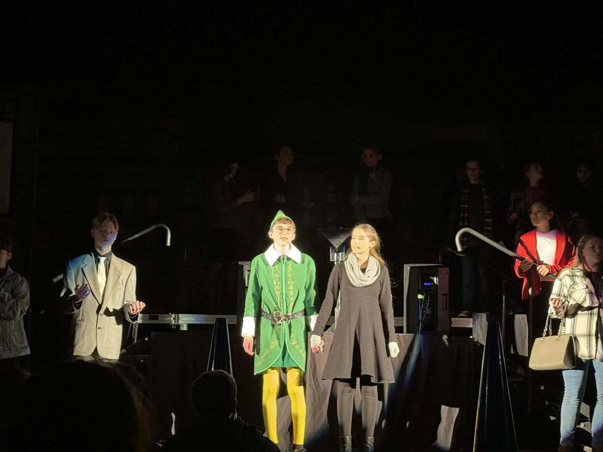 DrIngwerson's tweet photo. Our NMS musical this year is Elf Jr. The Musical and it is amazing!!! We had our all school performance this morning and our performers and audience members made us proud. We would love to see you at a showing - Friday at 6pm, or Saturday at 1pm and 4pm. #Proud2bMPS https://t.co/uK4nt3jnkz