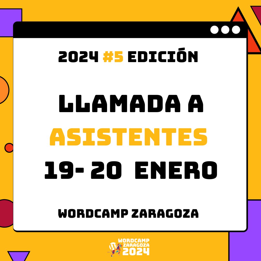 zaragozawp's tweet photo. El 14 de noviembre estrenamos la nueva web, y el 19 y 20 de enero tenemos nuestro evento WordCamp Zaragoza 2024 en Etopia. ¿Tienes ya tu entrada? No te esperes, que luego igual te quedas sin. Cómprala aquí:
https://t.co/hkhy1ERG7Z
#WCZGZ24 #WordPress #diseñoweb #Marketing https://t.co/Xw94mHrrLB
