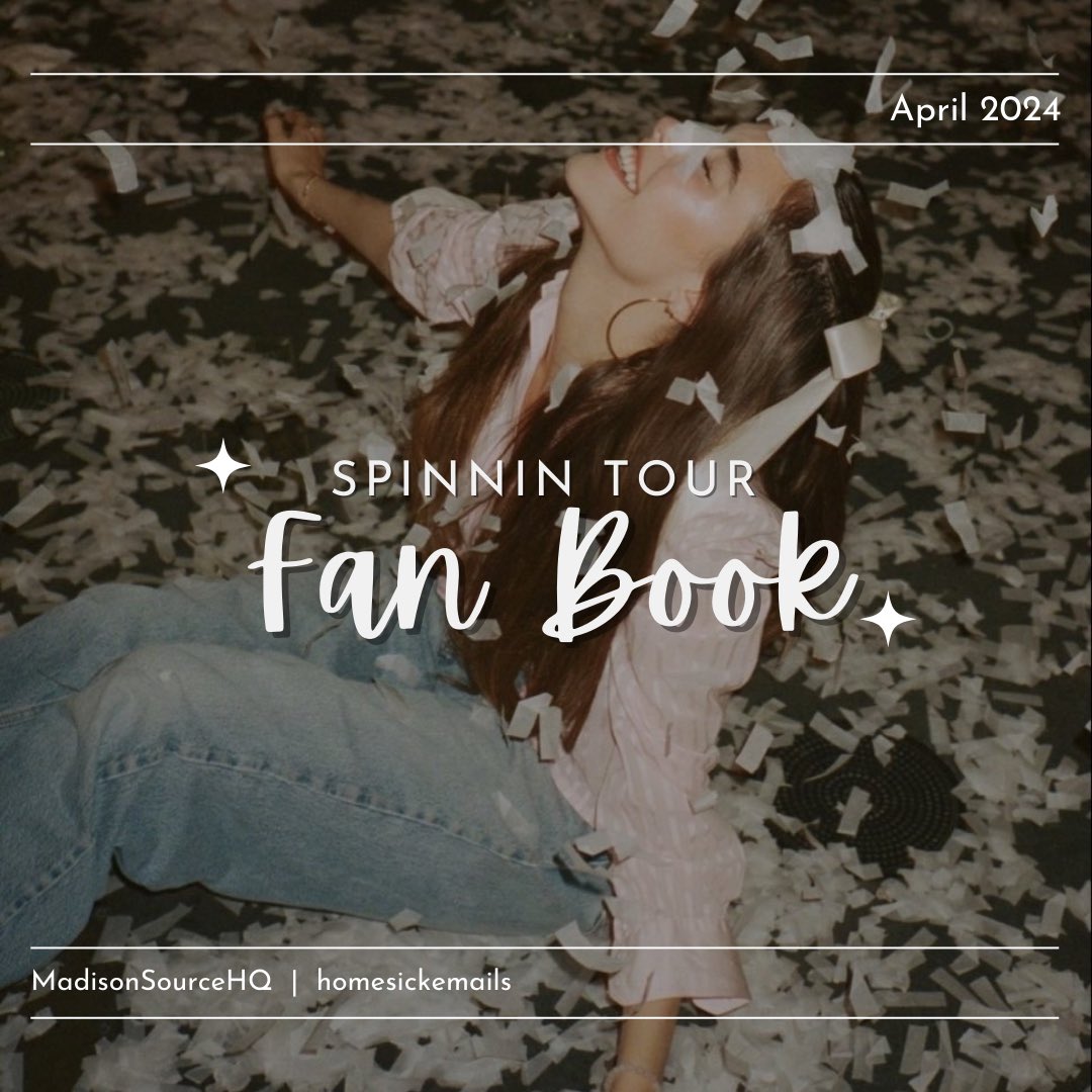 MadisonSourceHQ's tweet image. leave a message for madison in our #SpinninTour FAN BOOK!! 🤍

- submissions will open using the link in our bio TODAY!!
- can be typed or handwritten (submit via photo)
- messages cannot exceed one page
- must be submitted by january 31st