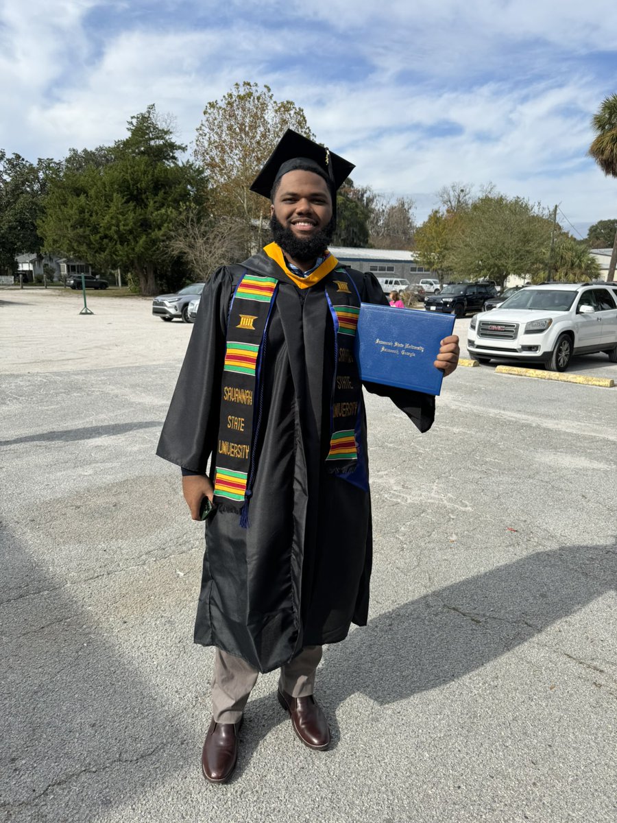 Today I graduated from The Savannah State University with my Bachelors in Biology, Cum Laude❗️. 🧡💙 REMEMBER “Pain is Temporary” & “Storms Don’t Last Forever”