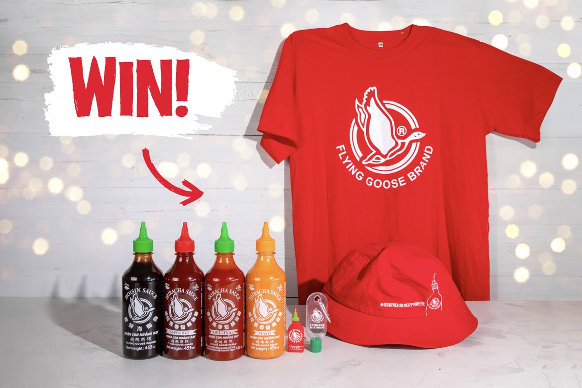 Calling all Sriracha lovers 📢 Want to get your hands on this Flying Goose bundle? Be sure to FOLLOW + RT to be in with a chance to #WIN T&Cs apply: bit.ly/FG-Twitter-Comp