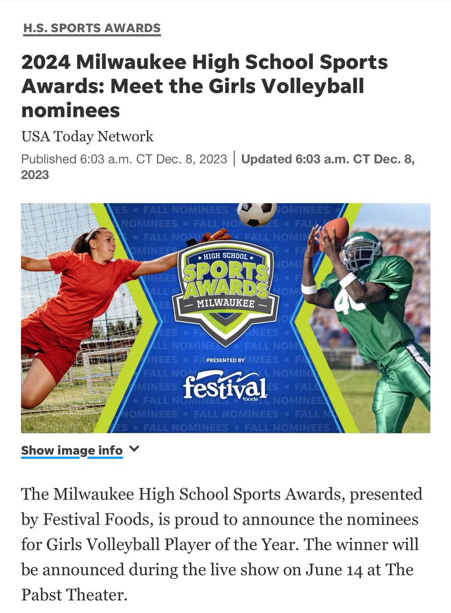 mke_sting_gold's tweet photo. Big congratulations to our @EvaFinnessy @GPitcel and @madison_quest for being nominated for Girls Volleyball Player of the Year at the Milwaukee High School Sports Awards! @hssportsawards🤩🤩🤩

(We also 👀 lots of our @stingvb1988 sisters on the list!) https://t.co/1djeJ0q41F