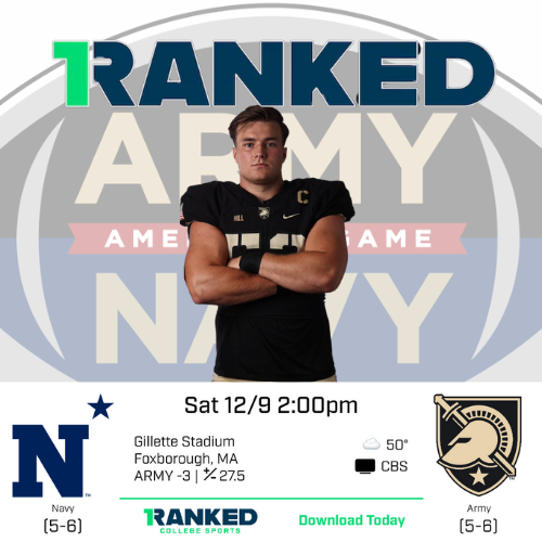 Ranked wants to wish Captain <a href="/austinhill/">Austin Hill</a> good luck this weekend as he leads <a href="/ArmyWP_Football/">Army Football</a> onto the field one last time. 

Follow all the action on the Ranked: College Sports app.

apps.apple.com/us/app/ranked-…