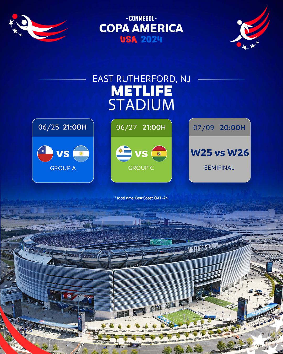 MetLife Stadium on X: &ldquo;The MetLife Stadium CONMEBOL Copa America 