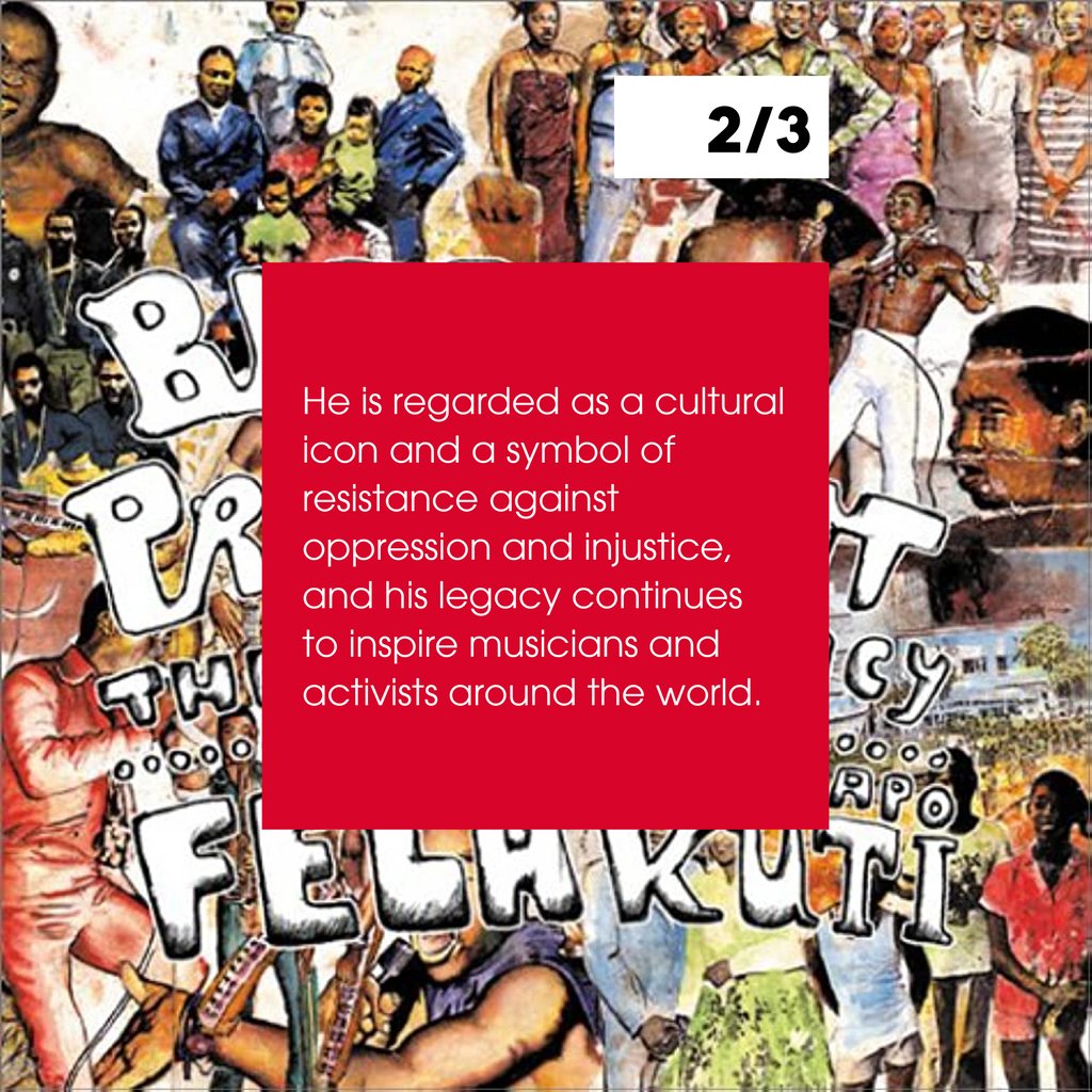TradingRaces's tweet photo. Fela Kuti was a Nigerian musician and activist, born on October 15, 1938. He is widely regarded as one of Africa's greatest musicians and was the pioneer of the Afrobeat  He used music as a weapon against oppression.

The more you know, the better you play #TradingRaces https://t.co/a8TXy7X9mw