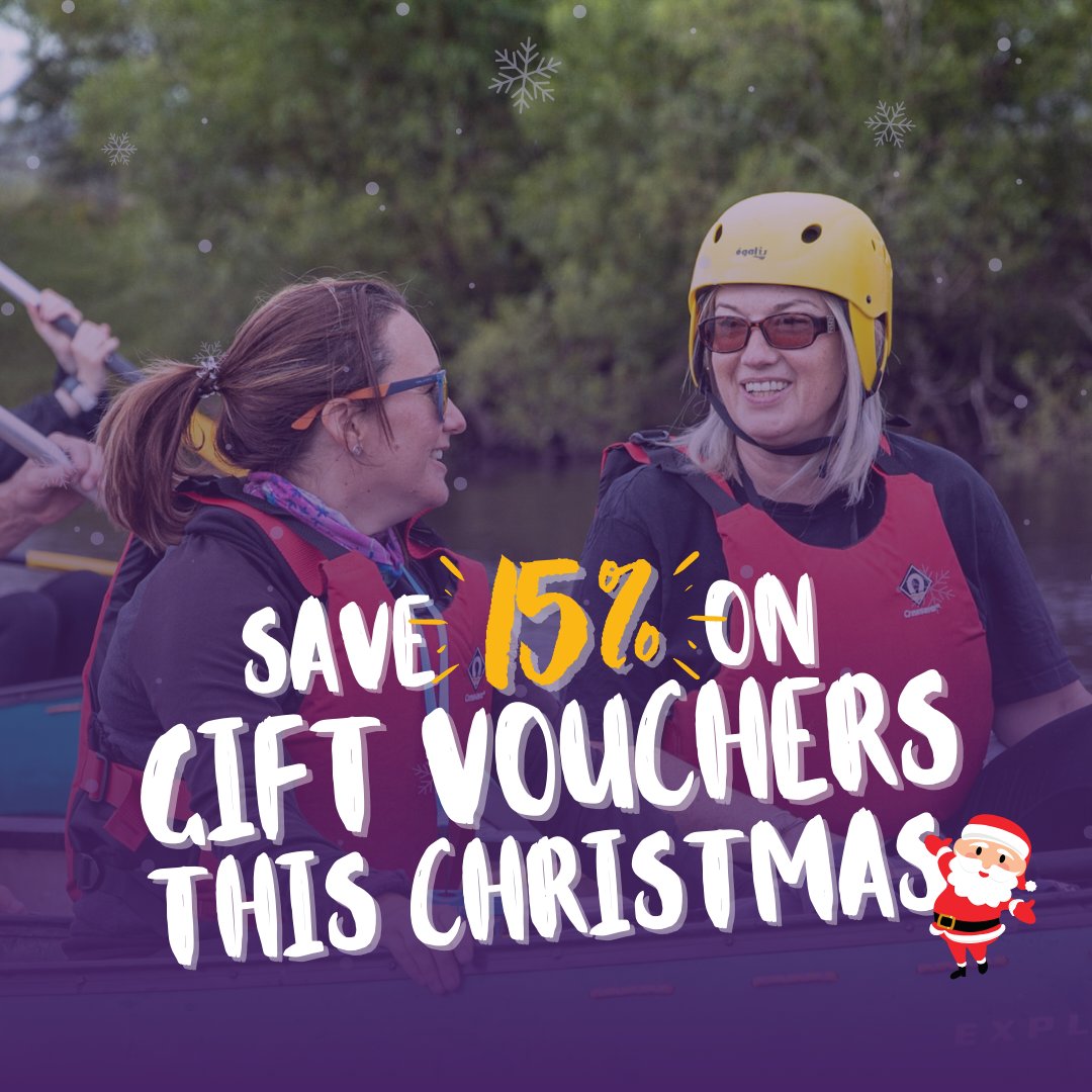 🙌 Get 15% OFF gift vouchers this Christmas and give the gift of unforgettable memories!
 
Simply use code XMAS15 at checkout. 🎁
 
Our vouchers are your ticket to fun-filled outdoor activities!
 
👉 Click the link in our buy to get a gift voucher at 15% OFF!
