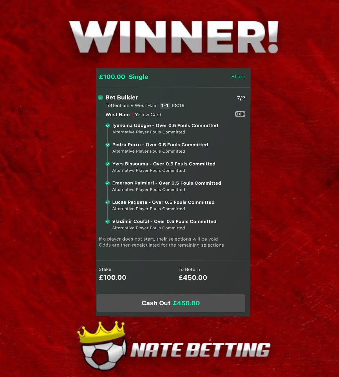 NateBetting's tweet photo. MIDWEEK RECAP 🤩

The VIP landed a 22/1 and 7/2 winner on the PL midweek round! 💰💎

We made a HUGE profit 🥳

Don’t miss out on what I’ve got cooking this weekend! 👨‍🍳

JUVENTUS V NAPOLI TONIGHT 😍🔥

I’M OPENING 3 MORE VIP GROUP SPOTS FOR JUST £15! 🫡❤️

https://t.co/twngmMEFIn https://t.co/jAbrcJm6GR