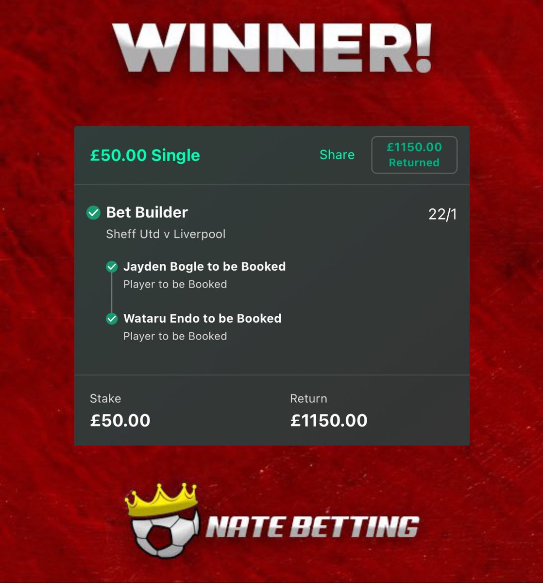 NateBetting's tweet photo. MIDWEEK RECAP 🤩

The VIP landed a 22/1 and 7/2 winner on the PL midweek round! 💰💎

We made a HUGE profit 🥳

Don’t miss out on what I’ve got cooking this weekend! 👨‍🍳

JUVENTUS V NAPOLI TONIGHT 😍🔥

I’M OPENING 3 MORE VIP GROUP SPOTS FOR JUST £15! 🫡❤️

https://t.co/twngmMEFIn https://t.co/jAbrcJm6GR