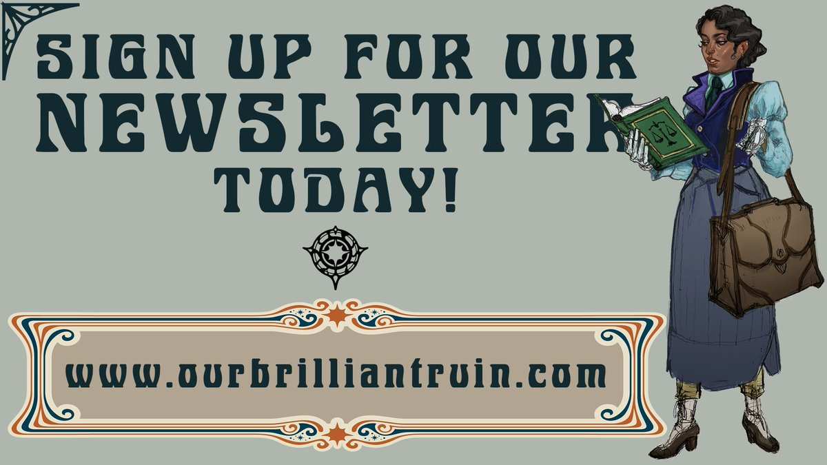 Next week we will be rolling out more information about the world of #OurBrilliantRuin - you won't want to miss it! Sign up for our newsletter online to get a first look. Sign up online 👉 buff.ly/3uyJbnQ