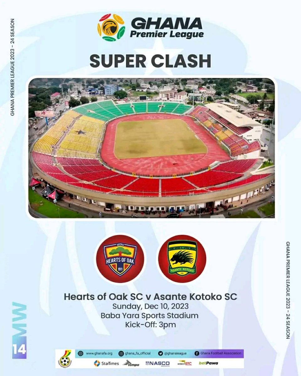 Graphicgh's tweet photo. Hearts and Kotoko clash in Kumasi on Sunday.
What are your predictions?
#graphicsports #dailygraphic https://t.co/KN0EtHLBQ3