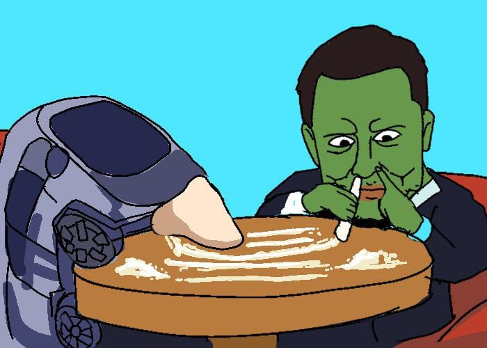 TRCKcoin's tweet photo. ELON START SNORTING AND HIS CYBER TRUCK SNORTS MORE NOW THEY RIDEEE

FRIDAY PARTY L(A)UNCH SOON

KOKA KOKA SNIFF SNIFF TITZ TITZ YAAAAAAAAA

$TRCK https://t.co/i2WXp0xsAK