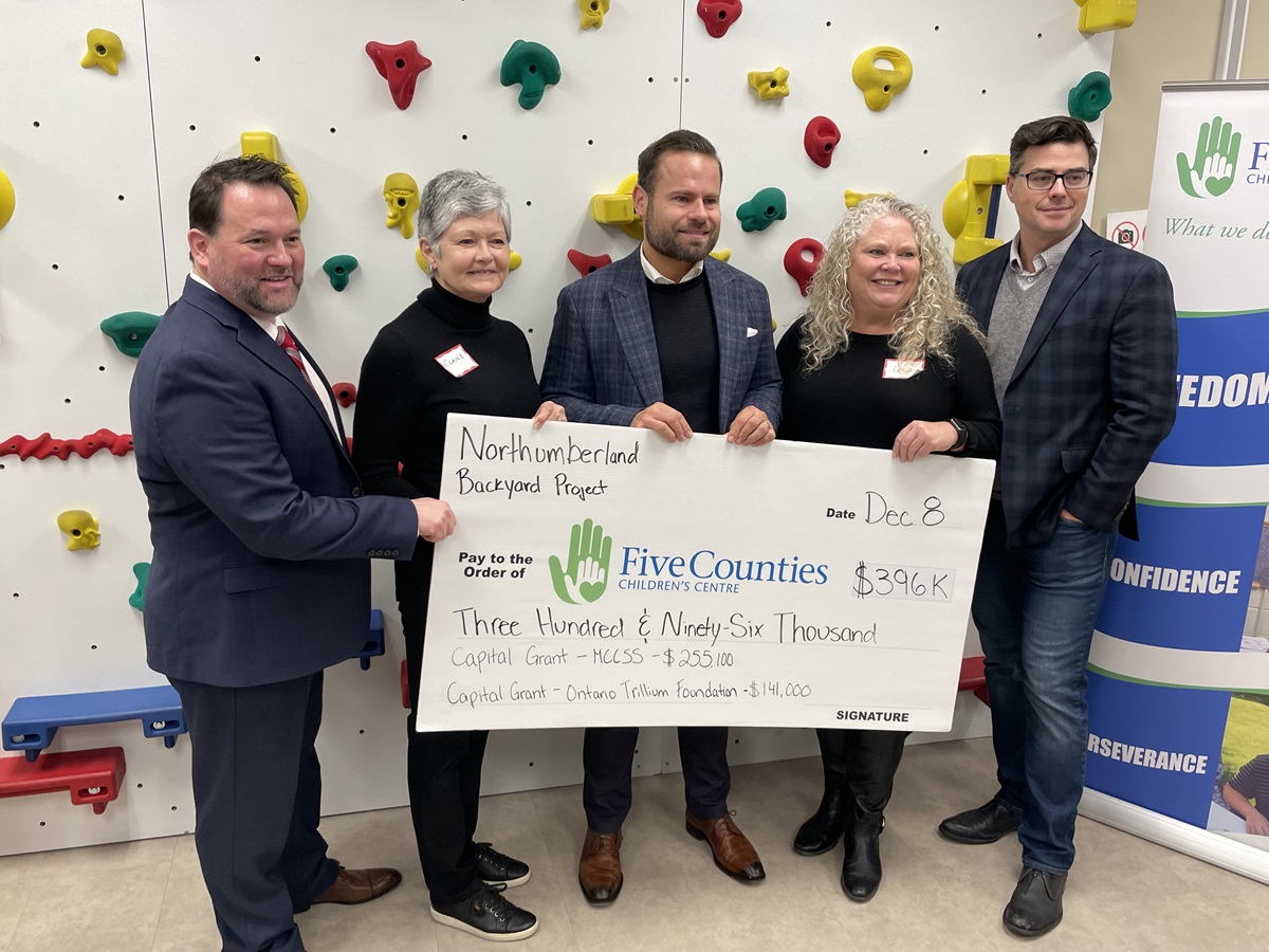 5CountiesKids's tweet photo. #NorthumberlandBackyardProject is step closer to reality, thanks to nearly $400,000 in capital grants from the Province @DavidPiccini + @ONTrillium. Funds will go directly to transform backyard at Five Counties into accessible outdoor treatment space.
▶️ https://t.co/l9Ha1GgFLF https://t.co/pRszo6ejfH